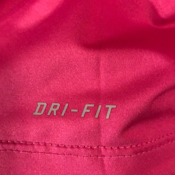 Hot Pink Nike Dri-fit v-neck top - Picture 3 of 4